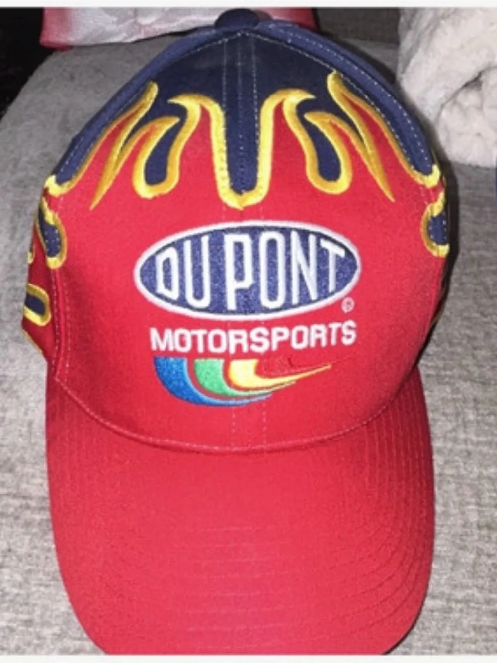 DuPont Motorsports Jeff Gordon #24 NASCAR Snapback Cap Hat, Red/Blue/Yellow
